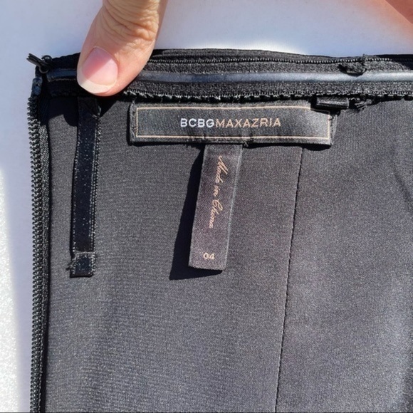 BCBG Black Strapless Cocktail Dress 4 - Picture 11 of 13